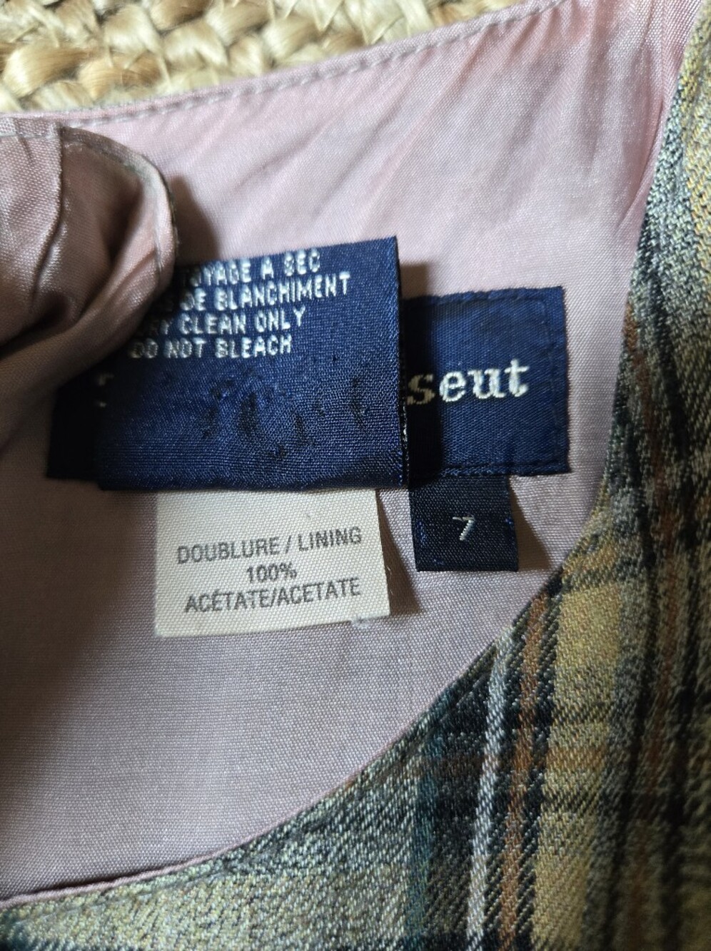 Tristan & Iseut Vintage 90s Plaid Shift Dress Preppy Schoolgirl Dark Academia 7 - Picture 10 of 16